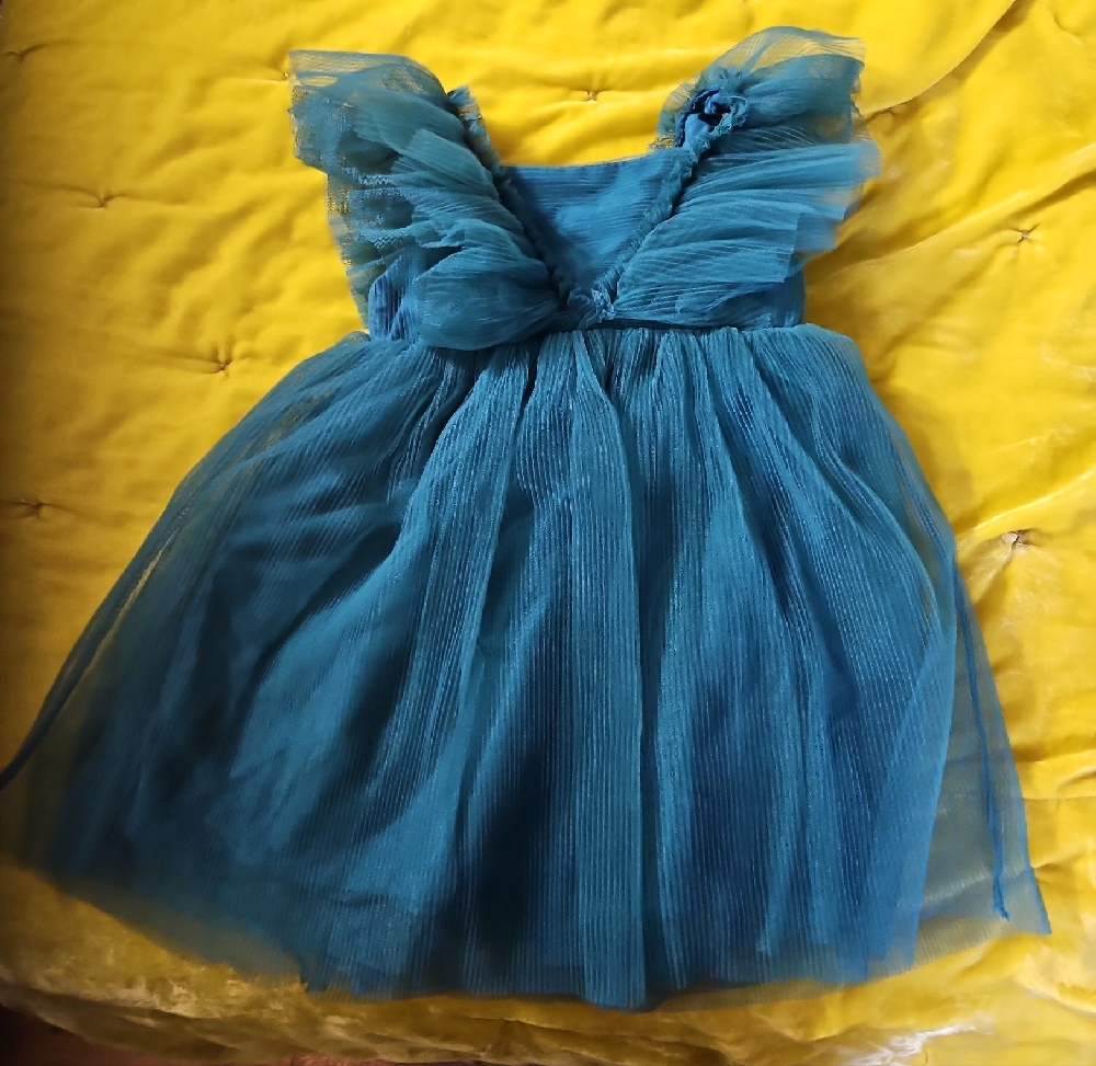 H&M Turquoise Ruffle Kids Dress - Picture 3 of 12